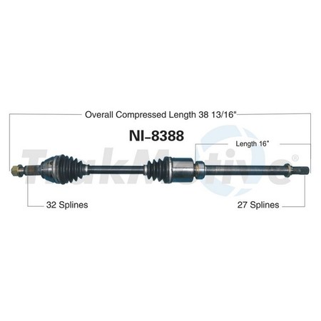 SURTRACK AXLE Cv Axle Shaft, Ni-8388 NI-8388